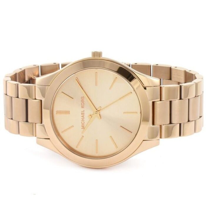Michael Kors Ladies Slim Runway Rose Gold Watch - MK3197 - Image 3